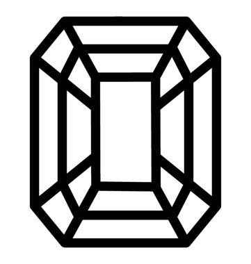 Elmas vektör çizgisi simgesi