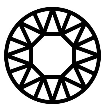 Elmas vektör çizgisi simgesi