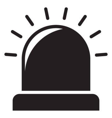 Acil alarm için bir teşhirci siren 