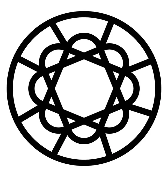 Diamant Vektorlinien Symbol — Stockvektor