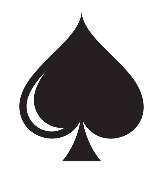 Spade Logo Poker Card — Stock Vector