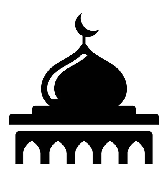 Ein Islamisches Gebetshaus Eine Moschee — Stockvektor