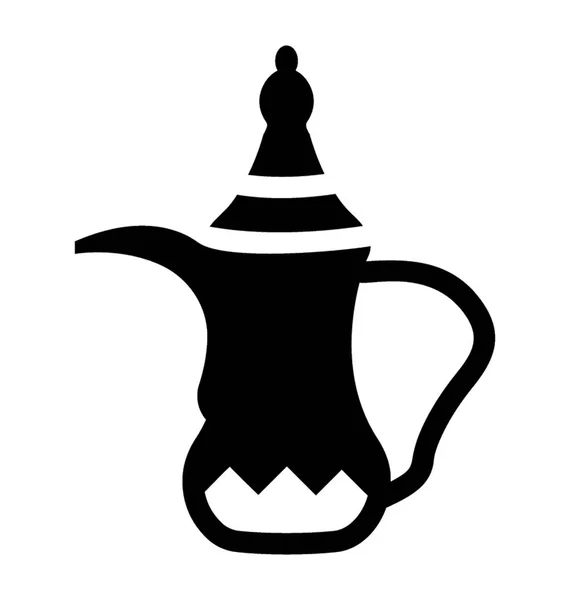 Old Fashioned Teapot Named Dallah — Stock Vector