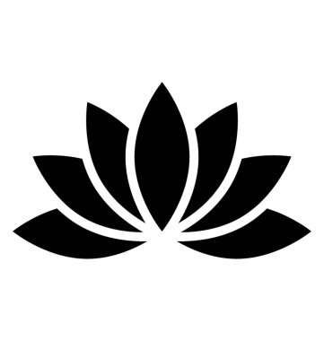 Lotus çiçeği vektör simgesi