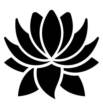 Lotus çiçeği vektör simgesi