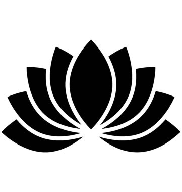 Lotus çiçeği vektör simgesi
