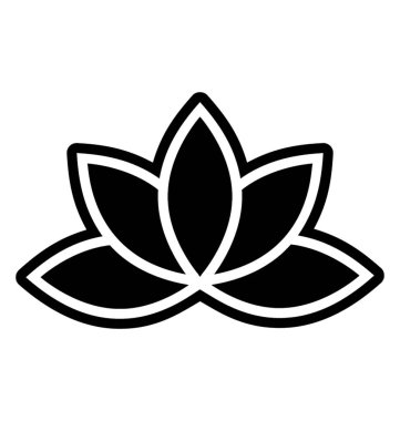 Lotus çiçeği vektör simgesi