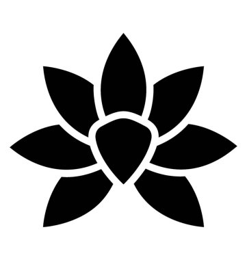 Lotus çiçeği vektör simgesi