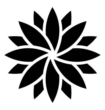 Lotus çiçeği vektör simgesi