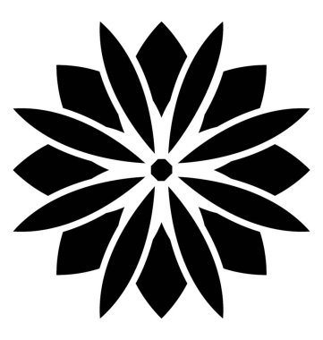 Lotus çiçeği vektör simgesi