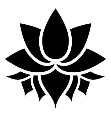 Lotus çiçeği vektör simgesi