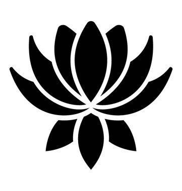 Lotus çiçeği vektör simgesi