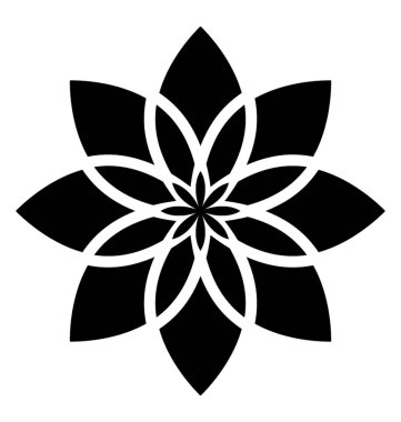Lotus çiçeği vektör simgesi
