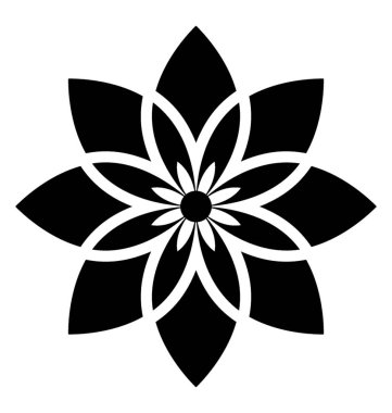 Lotus çiçeği vektör simgesi