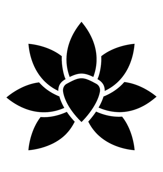 Квітка Лотоса Векторна Іконка — стоковий вектор
