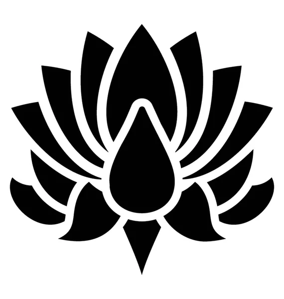 Квітка Лотоса Векторна Іконка — стоковий вектор
