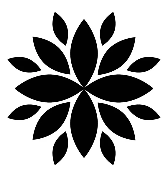 Icono Vector Flor Loto — Vector de stock