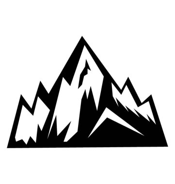 Dağ katı vektör simgesi 