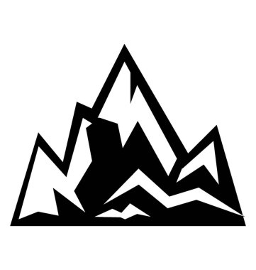 Dağ katı vektör simgesi 