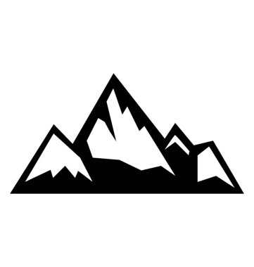 Dağ katı vektör simgesi 