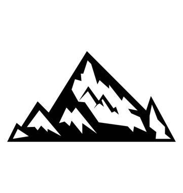 Dağ katı vektör simgesi 