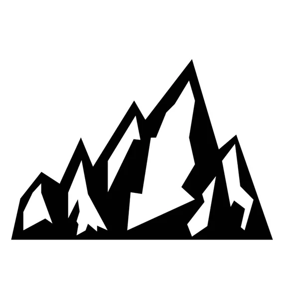 Ikony Wektorowe Stałych Górskich — Wektor stockowy