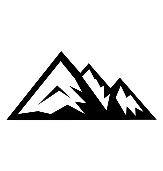 代表自然之美的山顶山 — 图库矢量图片