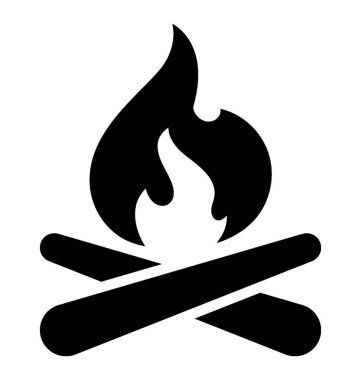 Yanıcı ormanda sembolü ile ateş