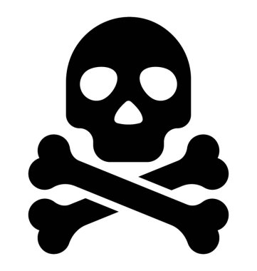 Tehlike beyaz arka plan üzerinde oturum