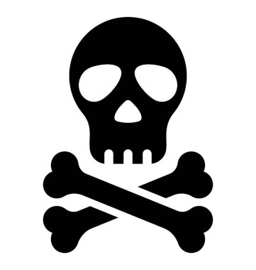 Beyaz arka plan üzerinde toksik simgesi tasarım