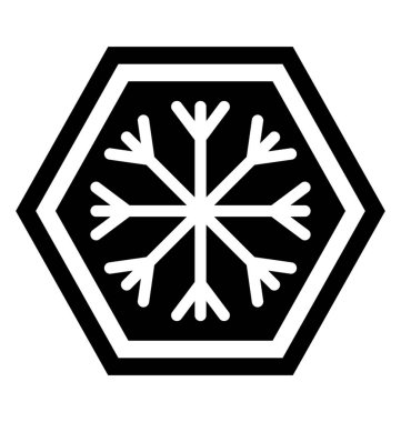 Kar tanesi simgesi tasarım bayraklarında aşırı soğuk