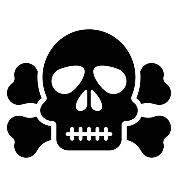 毒性の頭蓋骨のシンボル — ストックベクタ