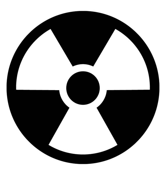 Isolated icon design of nuclear symbol