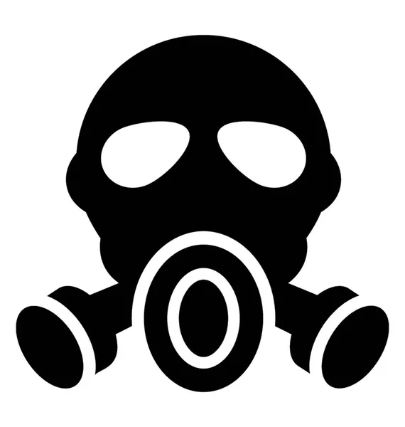Gaz Maskesi Zehirli Gazları Teneffüs Edilmesi Birinden Korumak Için — Stok Vektör