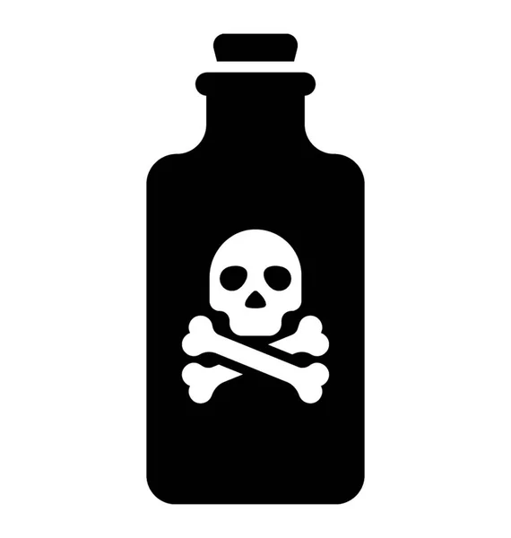 毒のアイコンのボトル — ストックベクタ