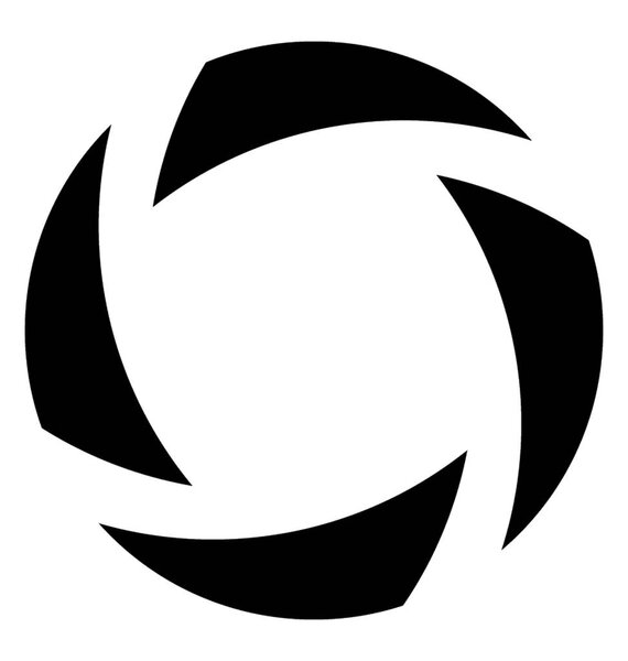 Camera shutter, a photography element icon