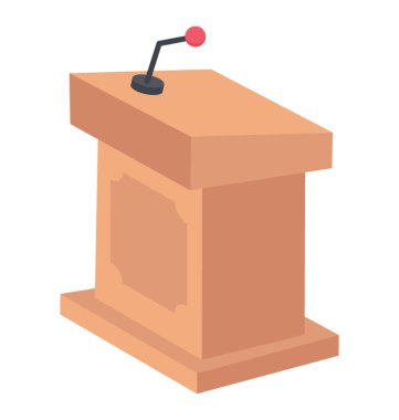 Mikrofon, daise ile bir konuşma Kürsüsü 