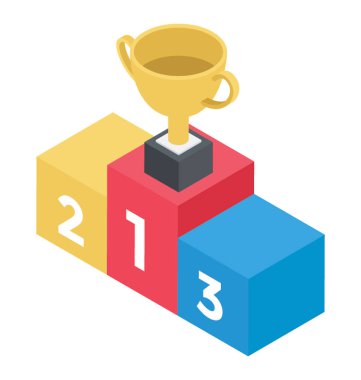 Ödül töreni ifade eden bir kazanan podyum 