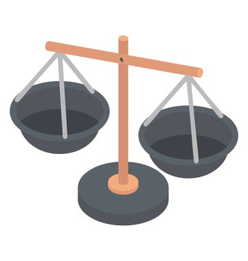 Bütçe Dengesi ölçek düz simgesi 