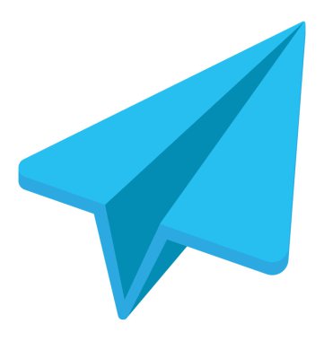 Hızlı ileti simgesi sunmak uçak için yapılan bir kağıt origami 