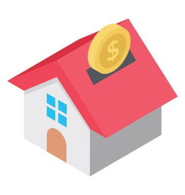 Bu ev finansman temsil eden dolar olan bir ev 