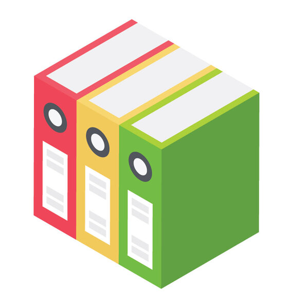 Три файла коробки для офисных архивных данных
 