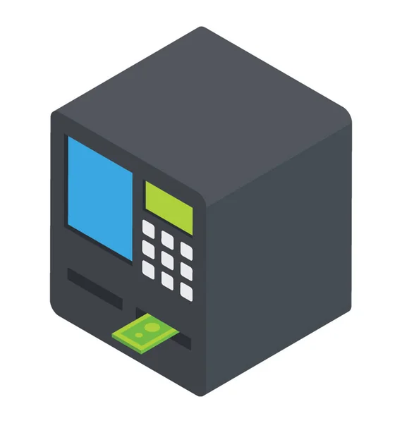 Geldautomat Für Einfache Transaktion Karte Geldautomat — Stockvektor