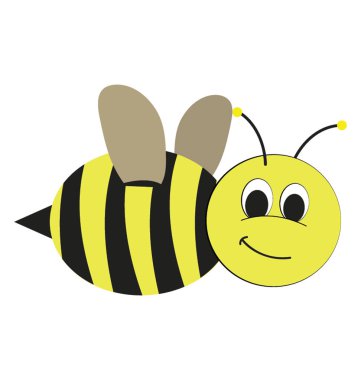 Bir çizgi film arı düz simgesi 