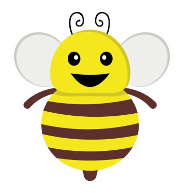 Bir çizgi film arı düz simgesi 