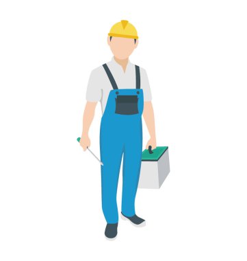 Tamirci toolkit düz simgesi, yan hakem 