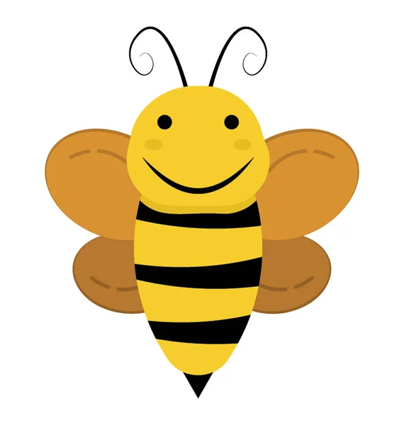 卡通蜜蜂的平面图标 — 图库矢量图片