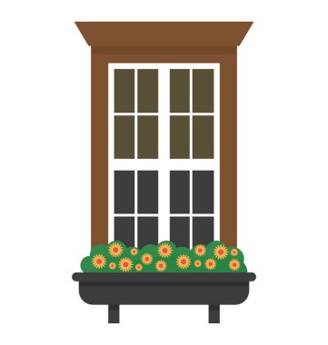 Dış ev resmeden bir pencere panjur 