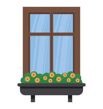 Dış ev resmeden bir pencere panjur 