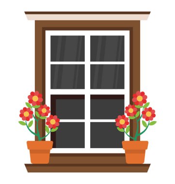 Dış ev resmeden bir pencere panjur 